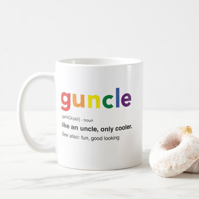 Roligt Guncle definitiontryck Kaffemugg (Med munk)