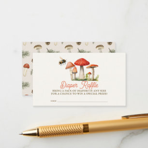 Roligt Guy Mushroom Bee Diaper Raffle Biljett Tilläggskort