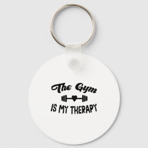 Roligt Gymmet är min terapi Motiverande Fitness L Nyckelring