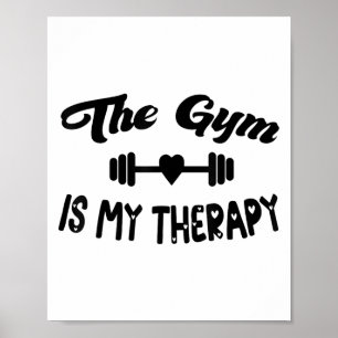 Roligt Gymmet Är Min Terapi Motiverande Fitness L Poster