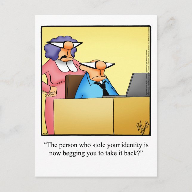 Roligt "Hålla kontakten" vykort (Framsida)