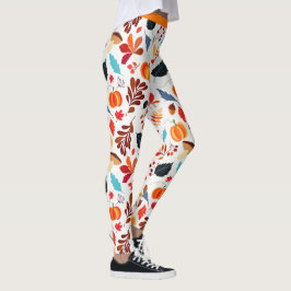 Roligt Halloween Autumn Pumpkin Mönster Yoga Leggings