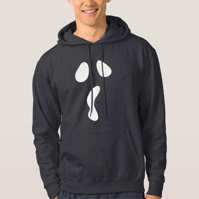 Roligt Halloween boo ansikte spökskrämmande Party Hoodie (Framsida)