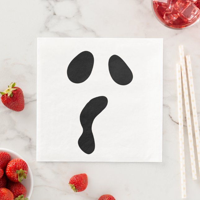 Roligt Halloween boo ansikte spökskrämmande Party Pappersservett (Insitu)