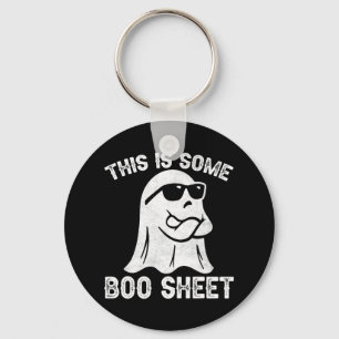 Roligt Halloween Boo Ghost Costume Det här är lite Nyckelring