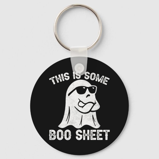 Roligt Halloween Boo Ghost Costume Det här är lite Nyckelring (Framsida)