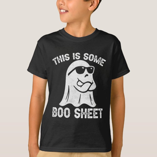 Roligt Halloween Boo Ghost-kostym Det här är lite  T Shirt (Framsida)
