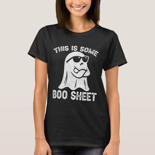 Roligt Halloween Boo Ghost-kostym Det här är lite  T Shirt (Framsida)