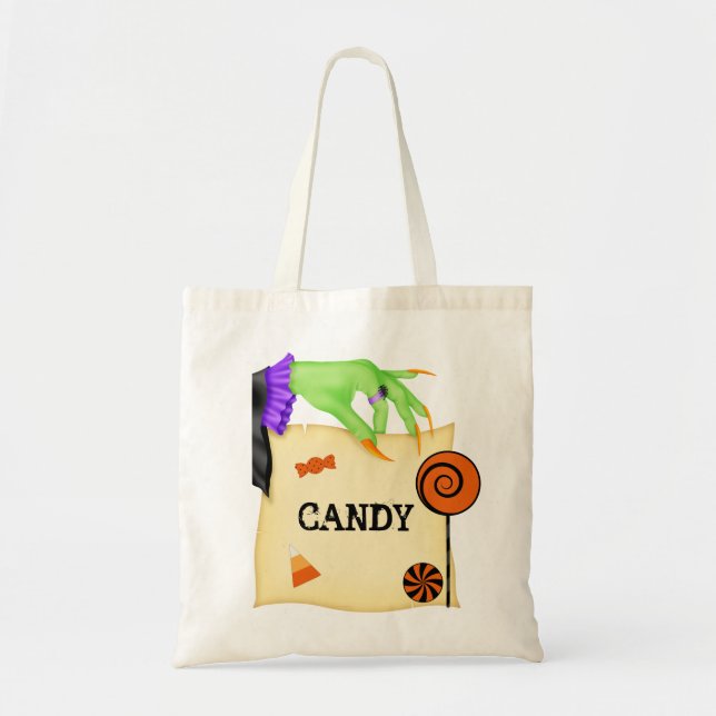 Roligt Halloween Candy Bag Tote Bag Tygkasse (Framsidan)