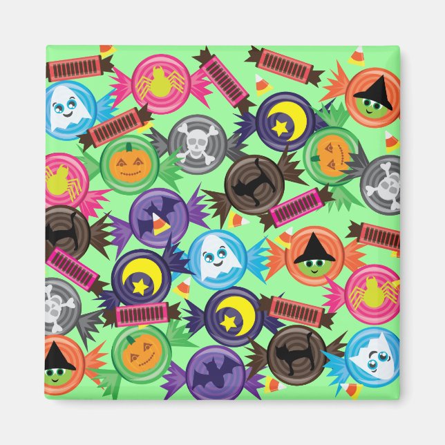 Roligt Halloween Candy Magnet (Framsidan)