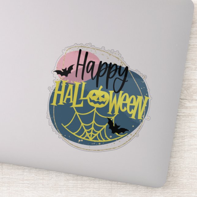 Roligt Halloween-citattecken - etikett (Detalj)