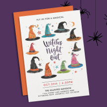 Roligt Halloween Colorful Witch Hats Kids Watercol