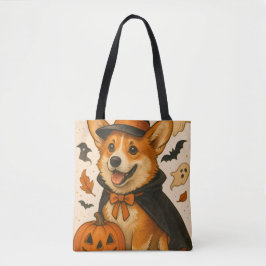 Roligt Halloween Corgi Jack-O-Lantern Tygkasse