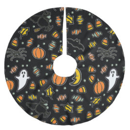 Roligt Halloween Decor Julgransmatta Borstad Polyester