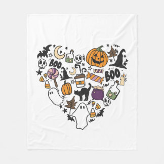 Roligt Halloween Designer Halloween Heart Fleecefilt
