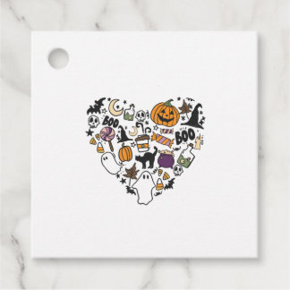 Roligt Halloween Designer Halloween Heart Gåvor Etiketter