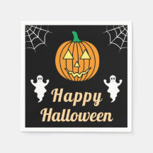 Roligt Halloween fest Cute Spöken Pumpkin Spindeln