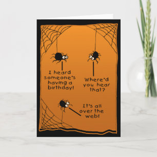 Roligt Halloween födelsedagkort Kort