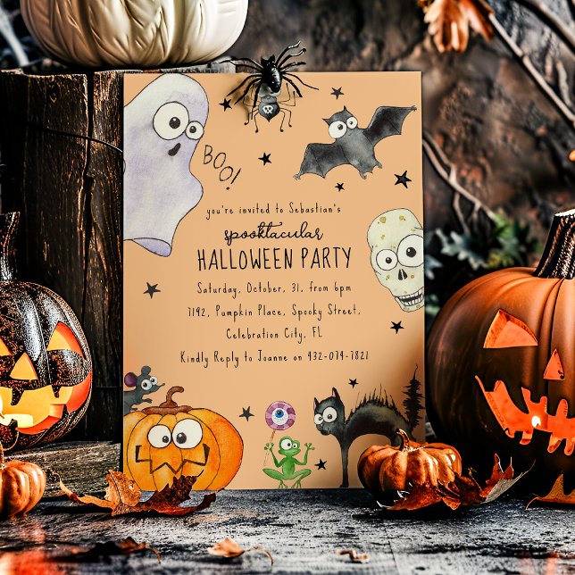 Roligt Halloween för barn Inbjudningar (Skapare uppladdad)