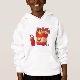 roligt halloween fransk fries monster t shirt