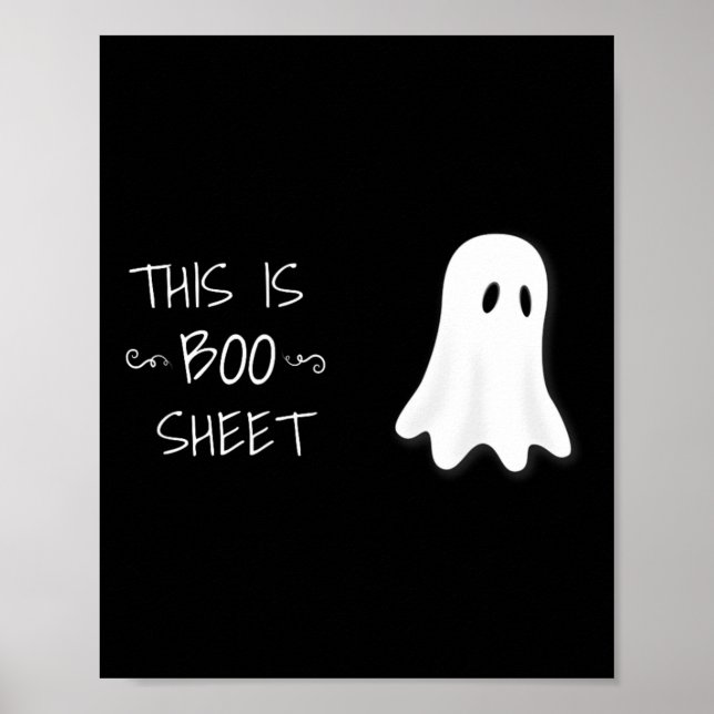 Roligt Halloween Ghost det här är Boo Lakan Poster (Framsidan)
