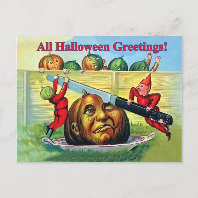 Roligt Halloween-hälsning Vykort (Framsida)