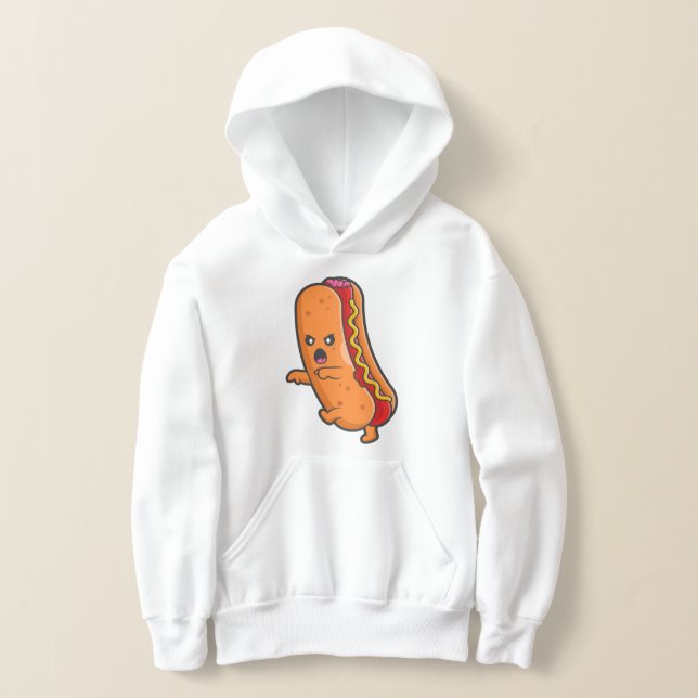roligt halloween hett hund monster t shirt (Laydown)