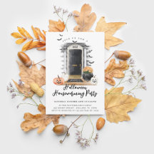 Roligt Halloween Houseuppvärmning Party Black Fron