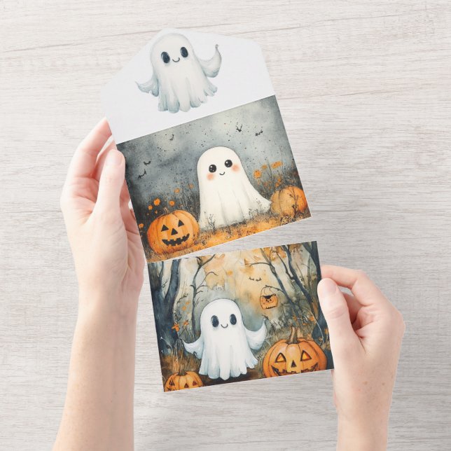 Roligt Halloween-kort (Avrivbar del)