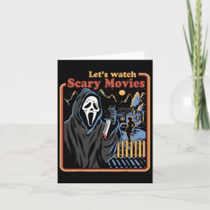 Roligt Halloween Let's Watch Horror Movies Ghost Kort