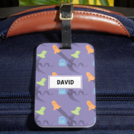 Roligt Halloween med söt spöken, anpassade Bagagebricka