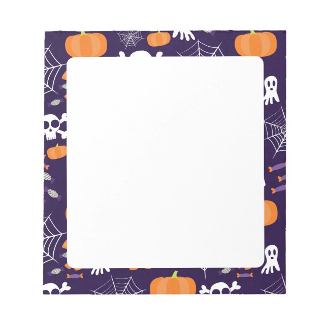 Roligt Halloween-mönster Anteckningsblock (Framsida)
