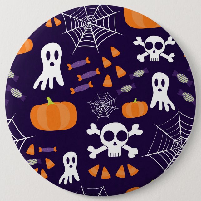 Roligt Halloween Mönster Knapp (Framsida)