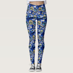 Roligt Halloween Monster Mönster Leggings