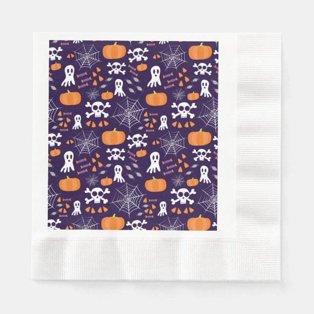 Roligt Halloween Mönster Pappersservett (Framsidan)
