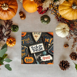 Roligt Halloween Mönster Pappersservett