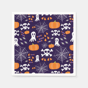 Roligt Halloween Mönster Pappersservett