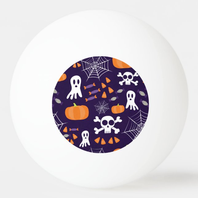 Roligt Halloween-mönster Pingisboll (Framsidan)