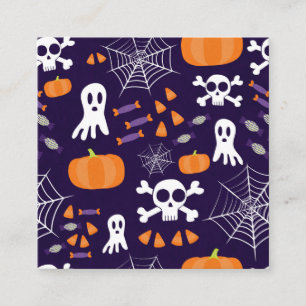 Roligt Halloween Mönster Rabattkort