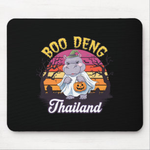 Roligt Halloween Moo Deng Hippo Baby Musmatta