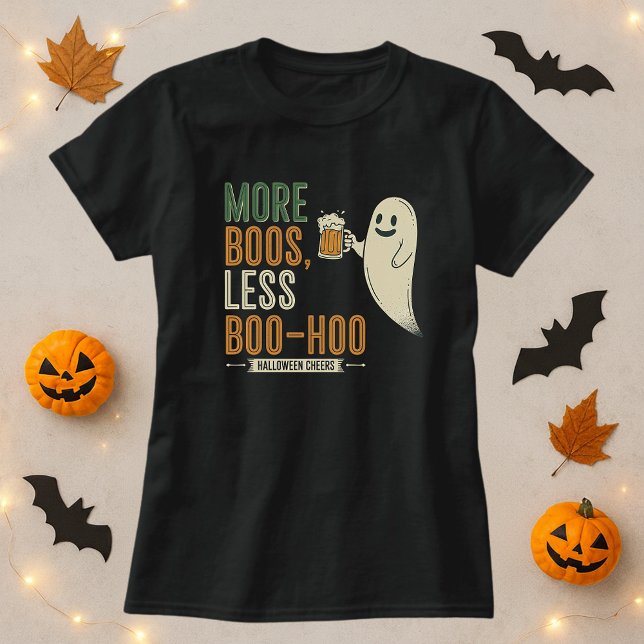 Roligt Halloween More Boos Less Boo-Hoo Ghost & Dr T Shirt (Skapare uppladdad)