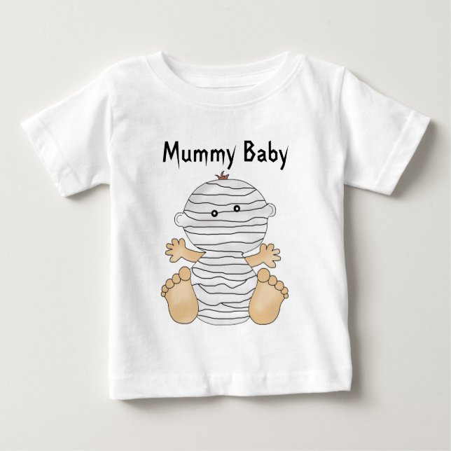 Roligt Halloween Mummy Baby T-Shirt (Framsida)