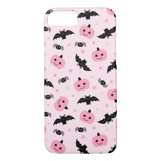 Roligt Halloween Pumpkins och Fladdermus Mönster Case-Mate iPhone Skal (Baksida)