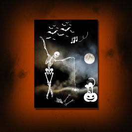 roligt halloween skeleton party halloween inbjudningar