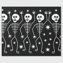ROLIGT HALLOWEEN SKELETONS Pappra MED STARS