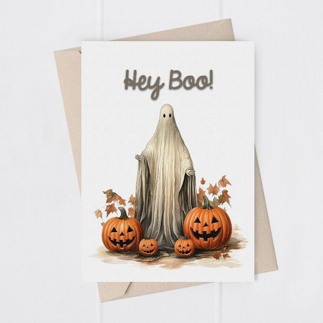 Roligt Halloween-spöke- gratulationskort Tack Kort (Skapare uppladdad)