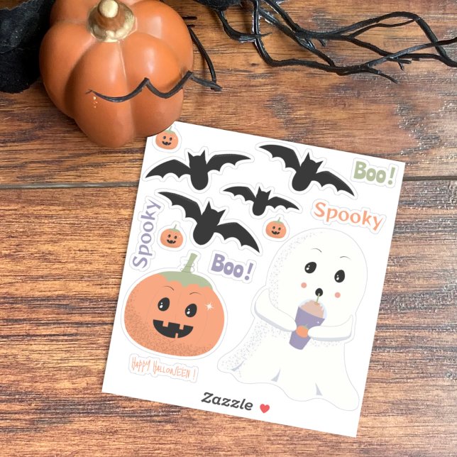 Roligt Halloween Spooky Sticker Pack Klistermärken (Fun Halloween sticker pack .)