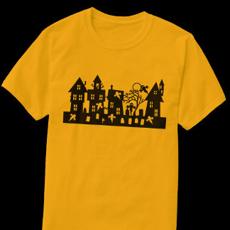 Roligt Halloween Spooky Village T Shirt