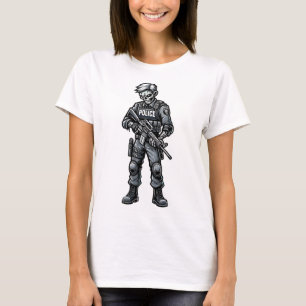 Roligt Halloween Tactical Zombie Creepy T Shirt