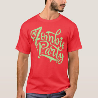 Roligt Halloween-utskriftskotZombie Party-kvot 5 T Shirt